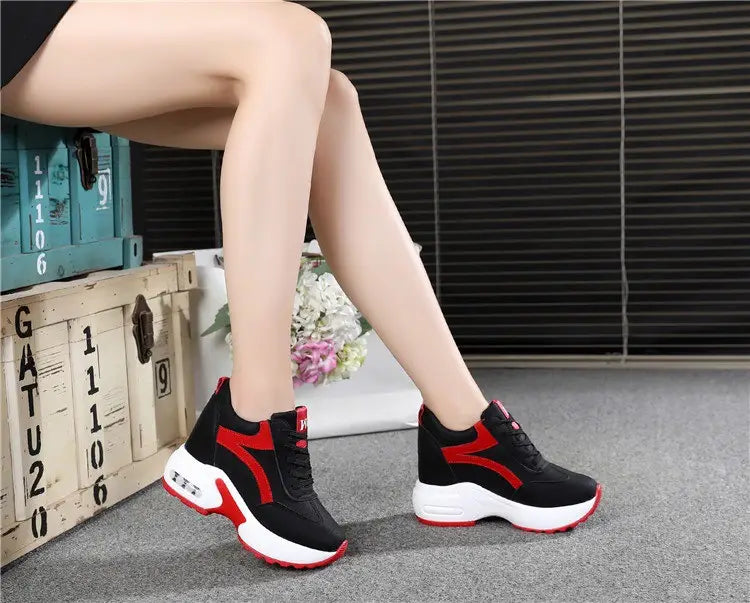 Women’s Sports Height Increasing Insole Wedge Platform Shoes