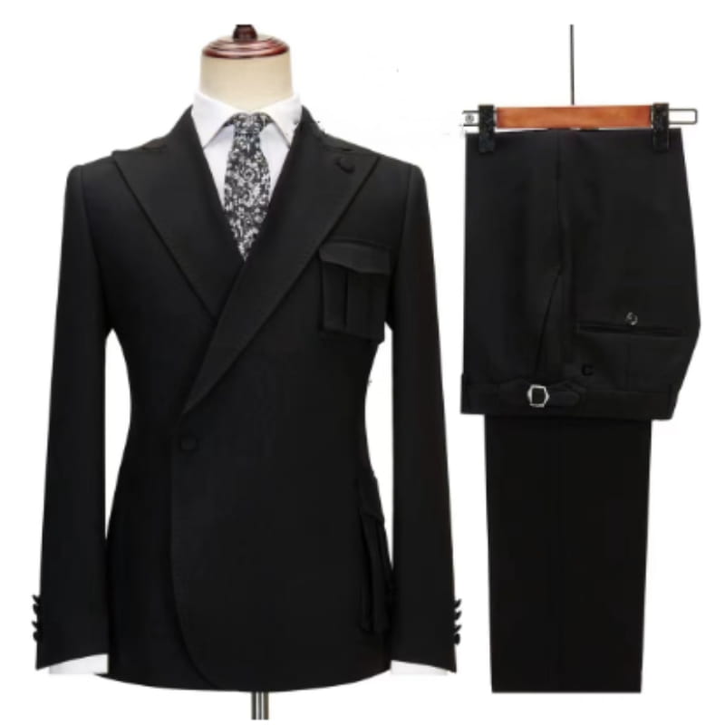 Suit Double Breasted Men’s Striped Two-piece Set