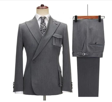 Suit Double Breasted Men’s Striped Two-piece Set