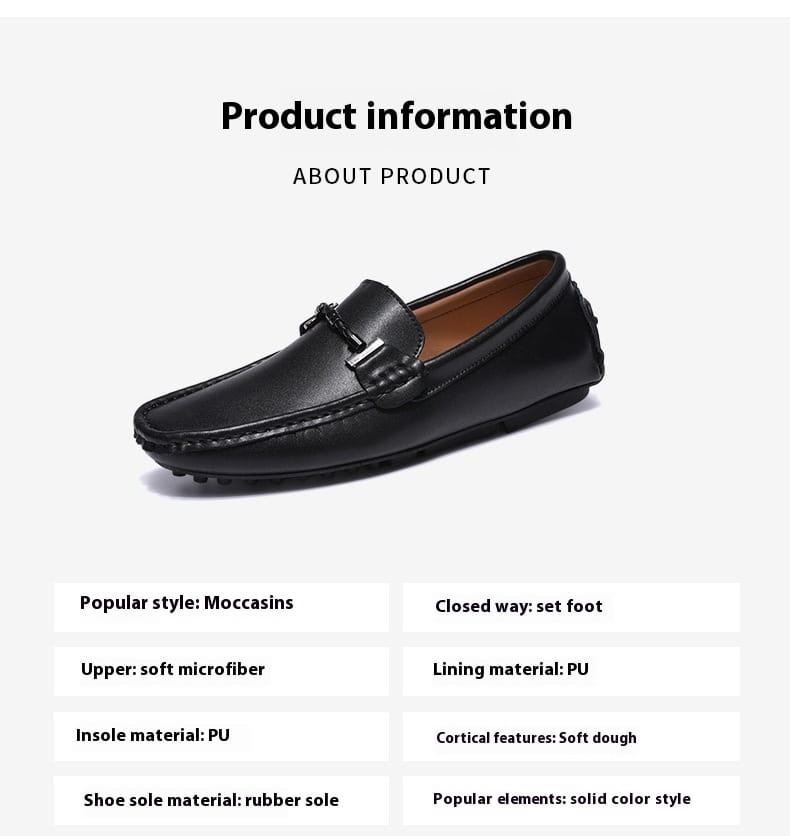 Men’s Plus Size British Fashion Casual Leather Shoes