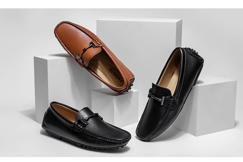 Men’s Plus Size British Fashion Casual Leather Shoes