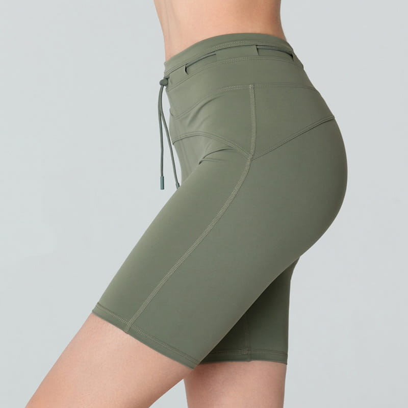 Women’s High Waist Hip Lift Tight Drawstring Yoga Shorts