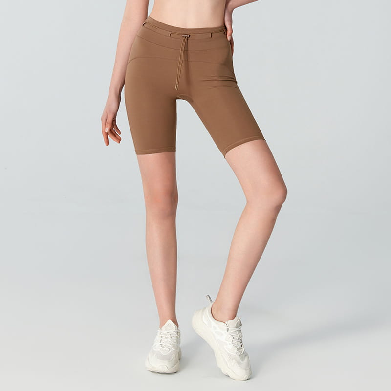 Women’s High Waist Hip Lift Tight Drawstring Yoga Shorts