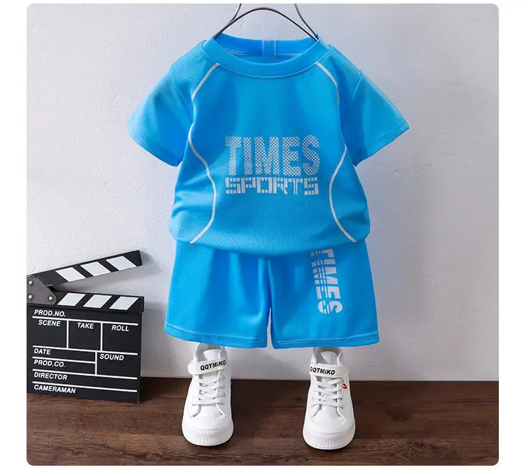 Short-sleeved Uniform Boys’ Sportswear Basketball Wear Quick-drying Shorts Suit
