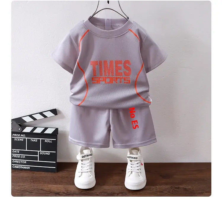 Short-sleeved Uniform Boys’ Sportswear Basketball Wear Quick-drying Shorts Suit