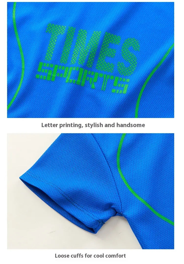 Short-sleeved Uniform Boys’ Sportswear Basketball Wear Quick-drying Shorts Suit
