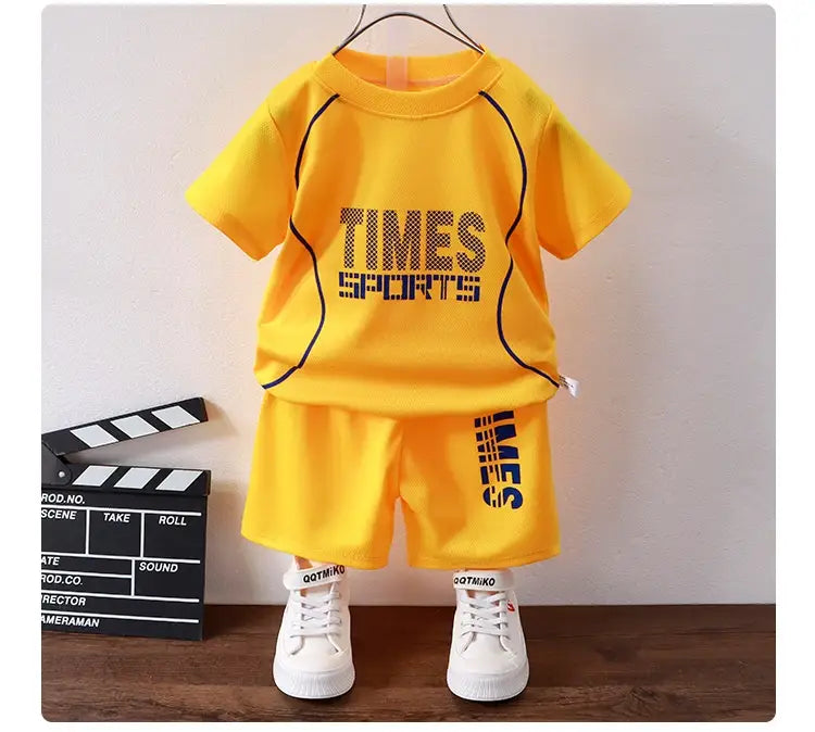 Short-sleeved Uniform Boys’ Sportswear Basketball Wear Quick-drying Shorts Suit