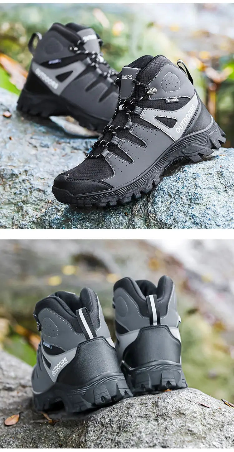 Men’s High-top Hiking Shoes Tourist Hiking Shoes Wear-resistant Non-slip
