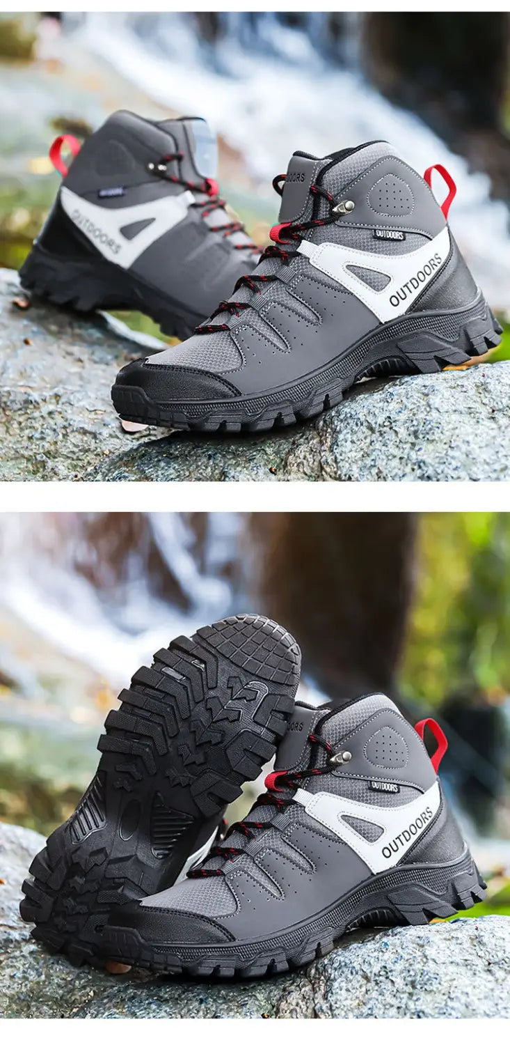 Men’s High-top Hiking Shoes Tourist Hiking Shoes Wear-resistant Non-slip