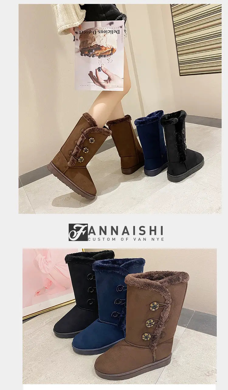 High Cotton-padded Shoes Thickened Warm Snow Boots