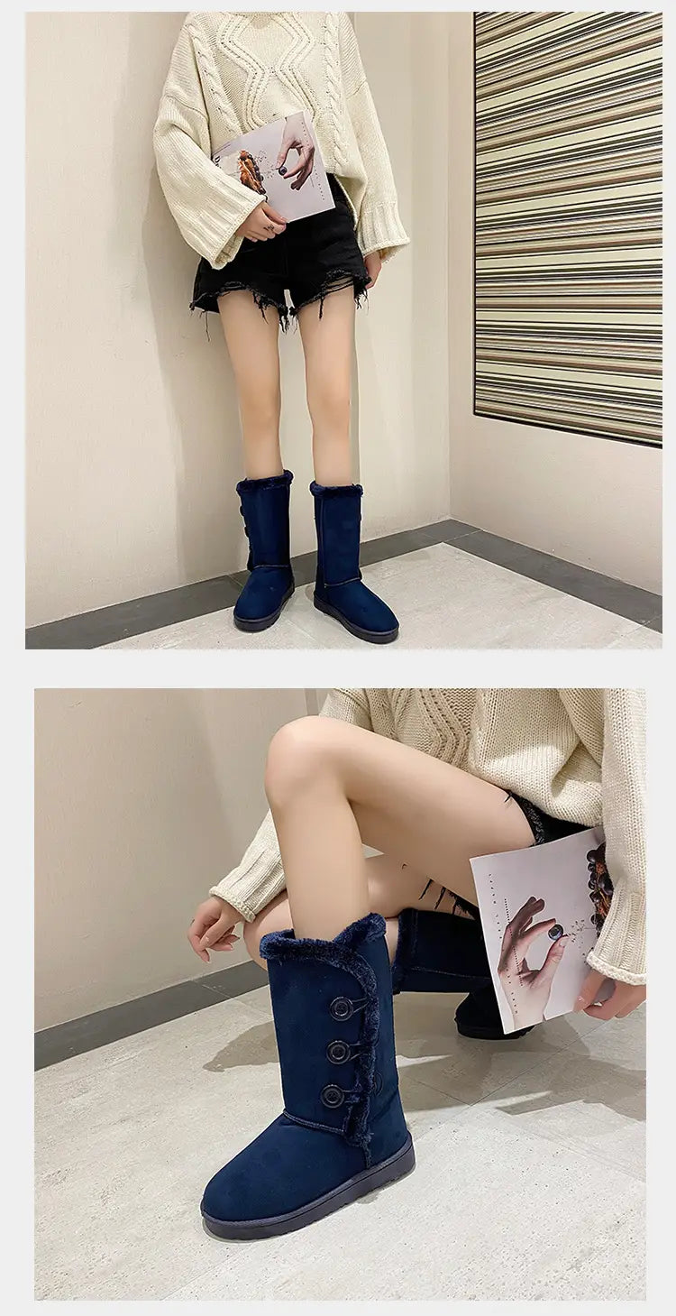 High Cotton-padded Shoes Thickened Warm Snow Boots