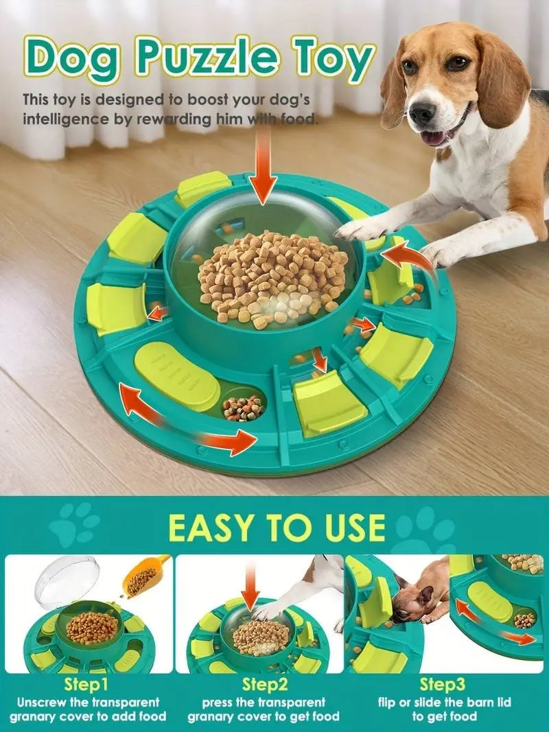 Interactive Dog Puzzle Toy For IQ Improvement And Slow Feeding Suitable For All Sizes Pets Nutritious Diet-Friendly