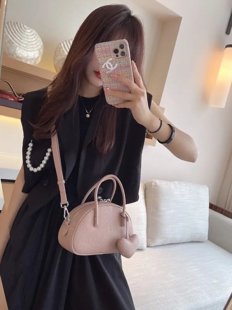 Handbag For WomenLuxury Desinger Heart Crossbody Bag Solid Concise Ladies Femlae Bag