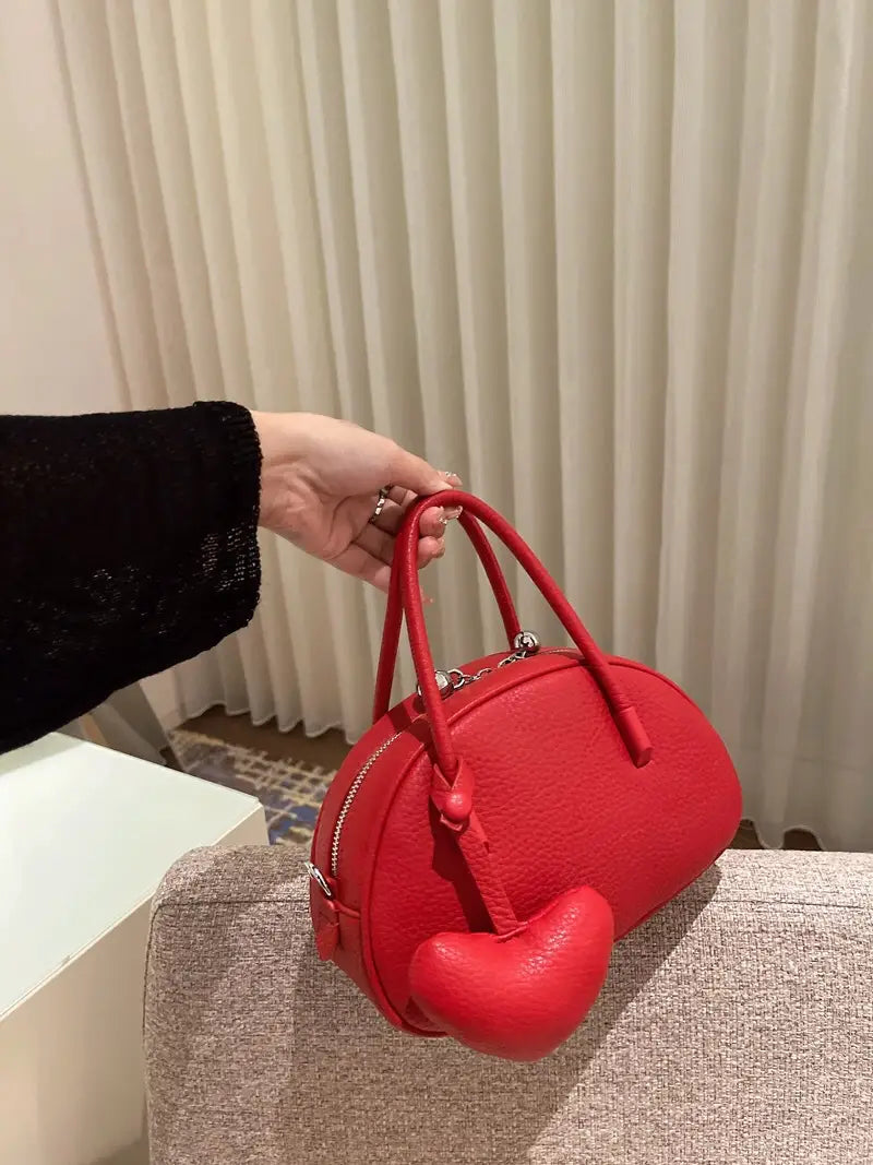 Handbag For WomenLuxury Desinger Heart Crossbody Bag Solid Concise Ladies Femlae Bag
