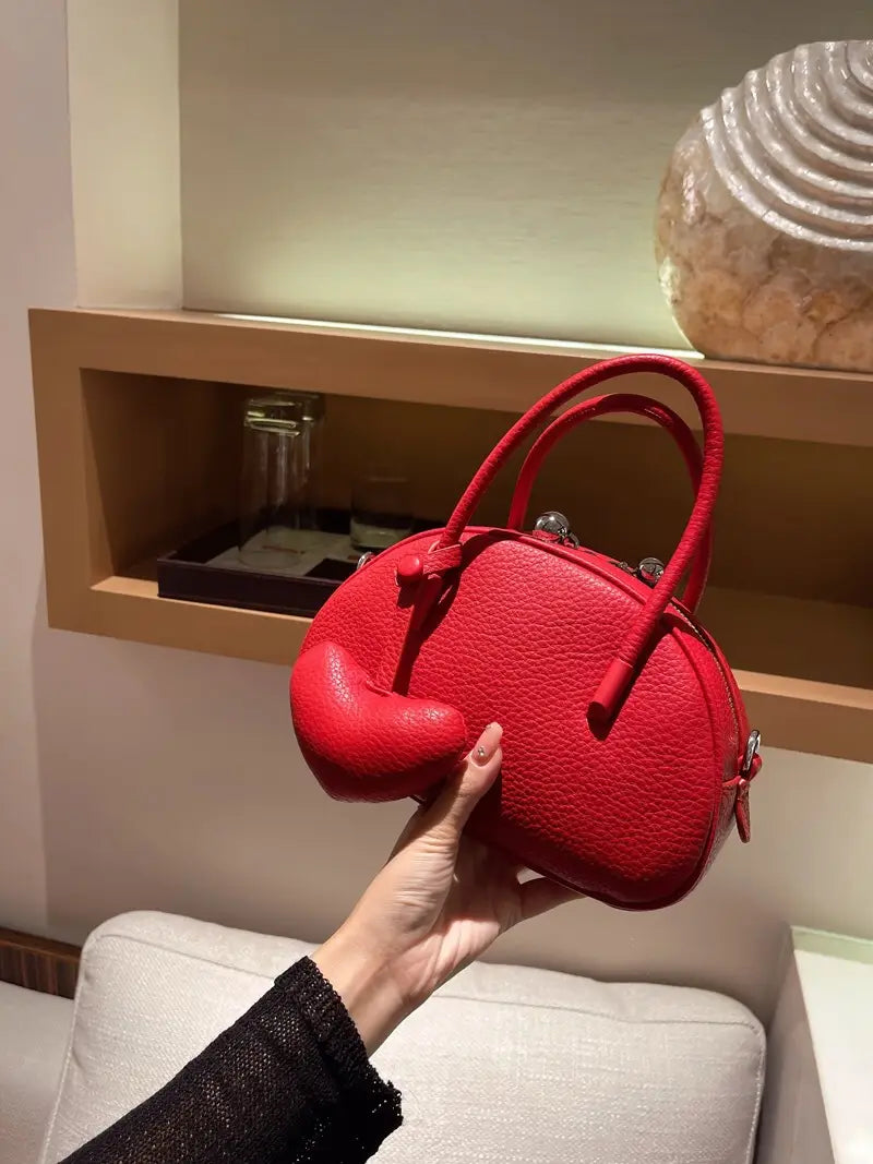 Handbag For WomenLuxury Desinger Heart Crossbody Bag Solid Concise Ladies Femlae Bag