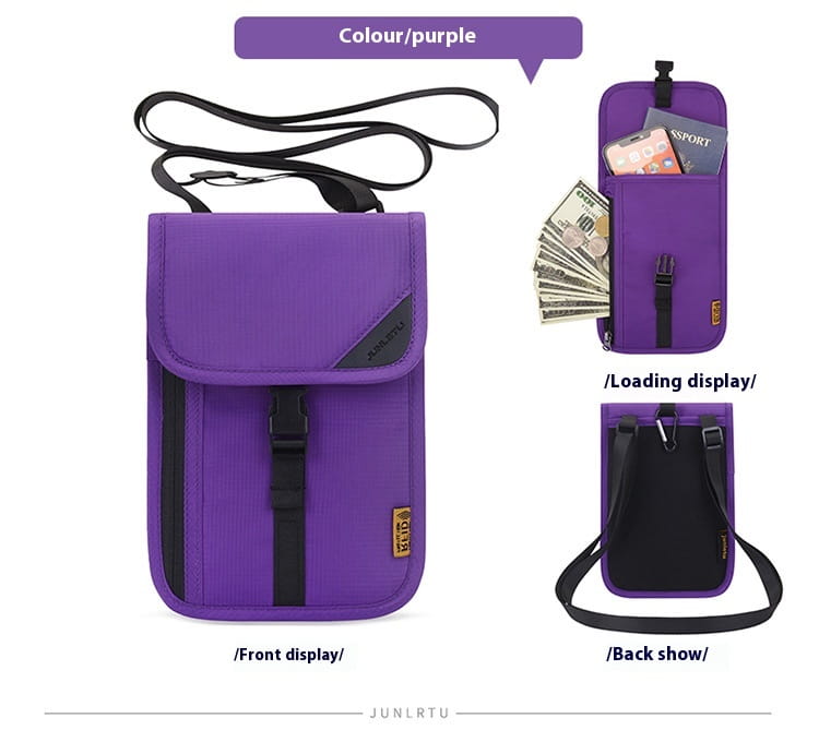 Travel Multi-functional Halter Small Bag Air Ticket Coin Purse Protective Cover