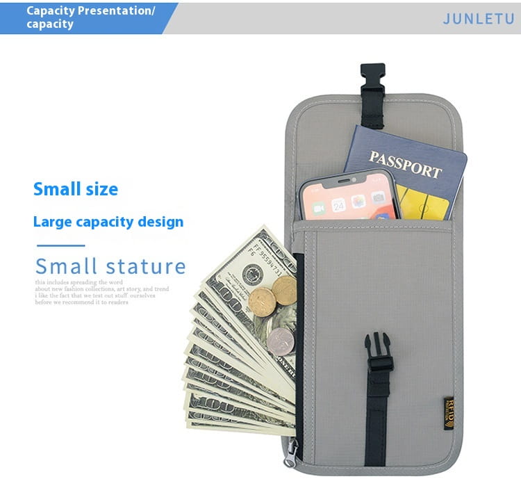 Travel Multi-functional Halter Small Bag Air Ticket Coin Purse Protective Cover