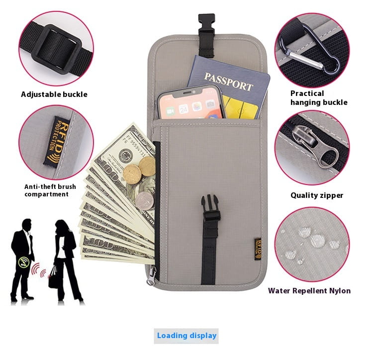 Travel Multi-functional Halter Small Bag Air Ticket Coin Purse Protective Cover
