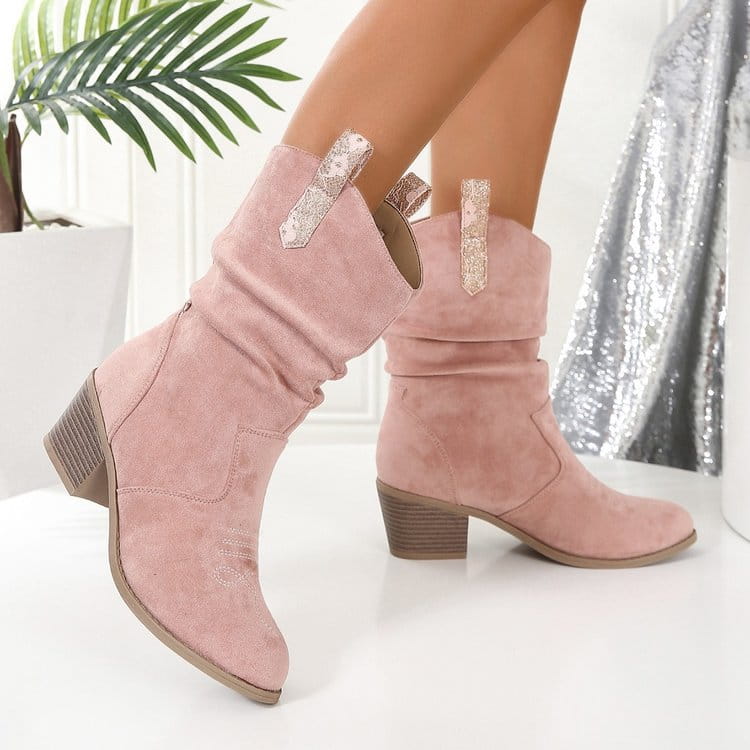 European And American Fashion Cloth Upper Fashion Plus Size Women’s Boots