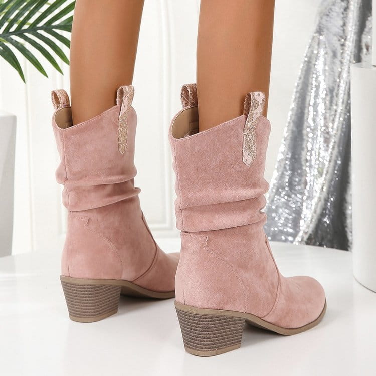 European And American Fashion Cloth Upper Fashion Plus Size Women’s Boots