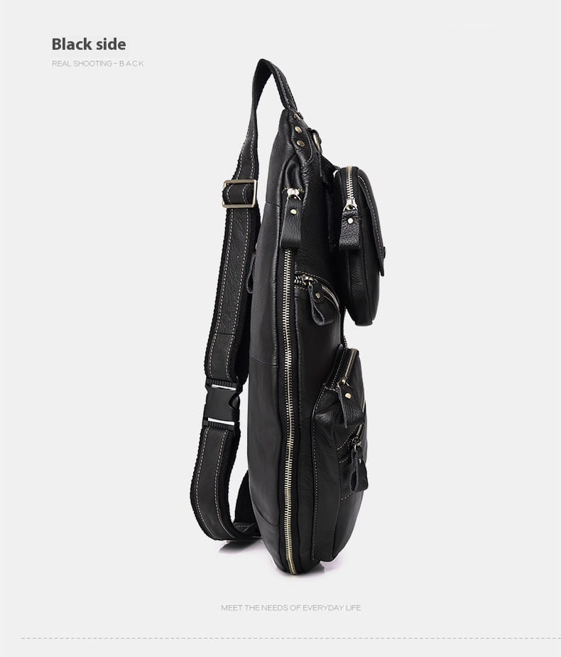 Large Capacity Retro Men’s Cowhide Messenger Bag