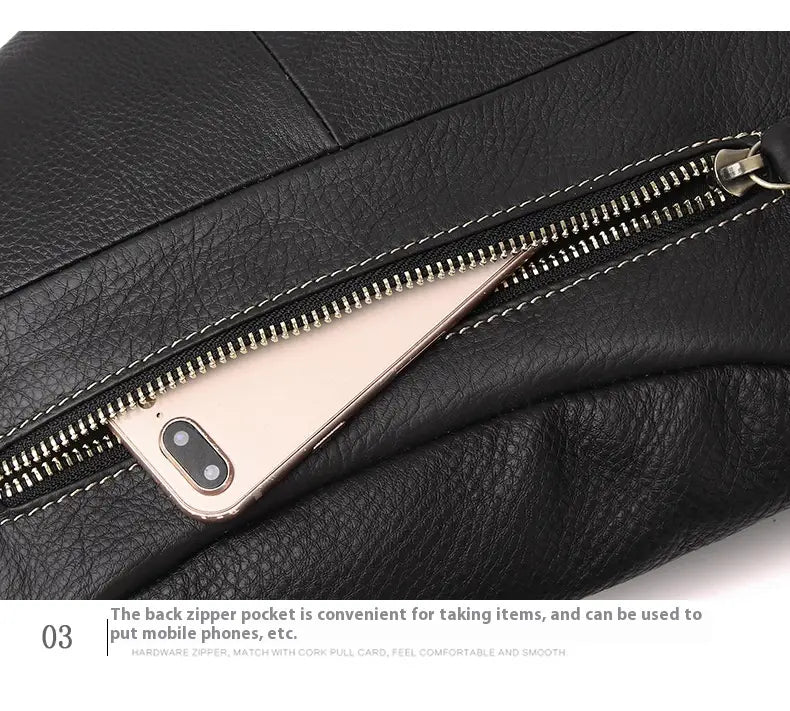 Large Capacity Retro Men’s Cowhide Messenger Bag