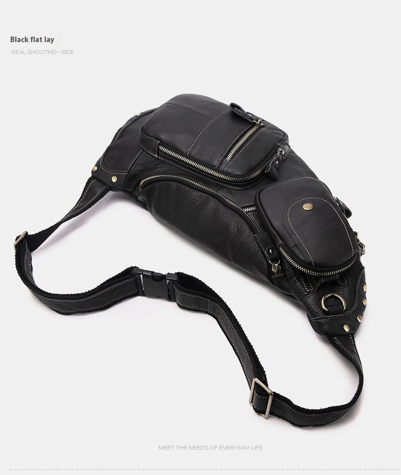 Large Capacity Retro Men’s Cowhide Messenger Bag