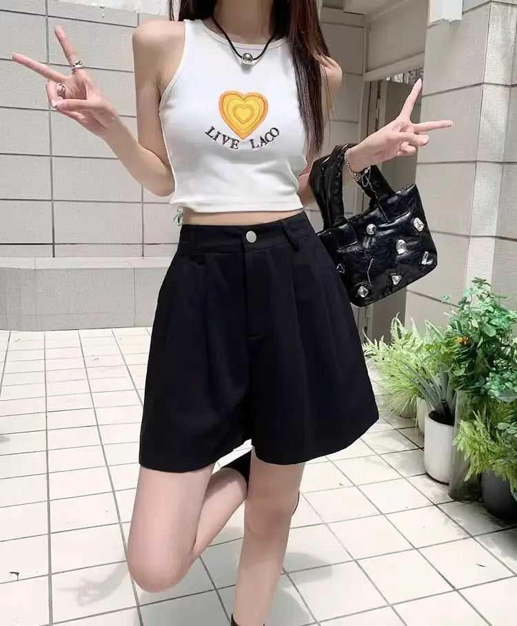 Corduroy Casual Shorts Women’s High Waist Loose