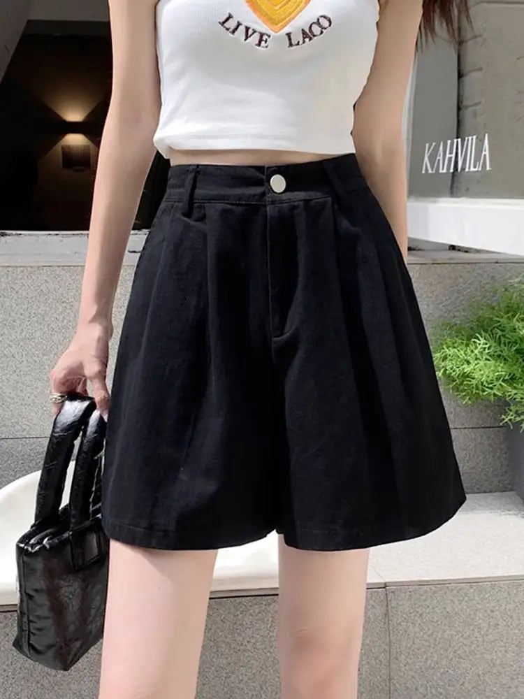 Corduroy Casual Shorts Women’s High Waist Loose