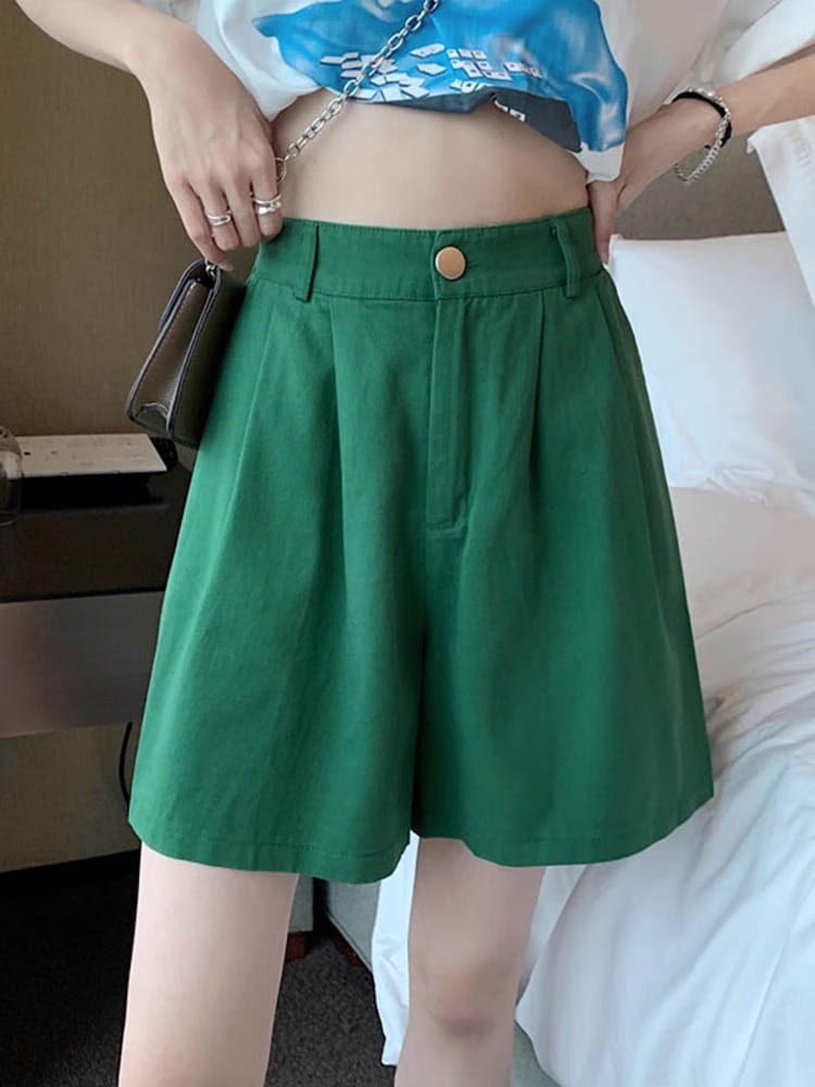 Corduroy Casual Shorts Women’s High Waist Loose