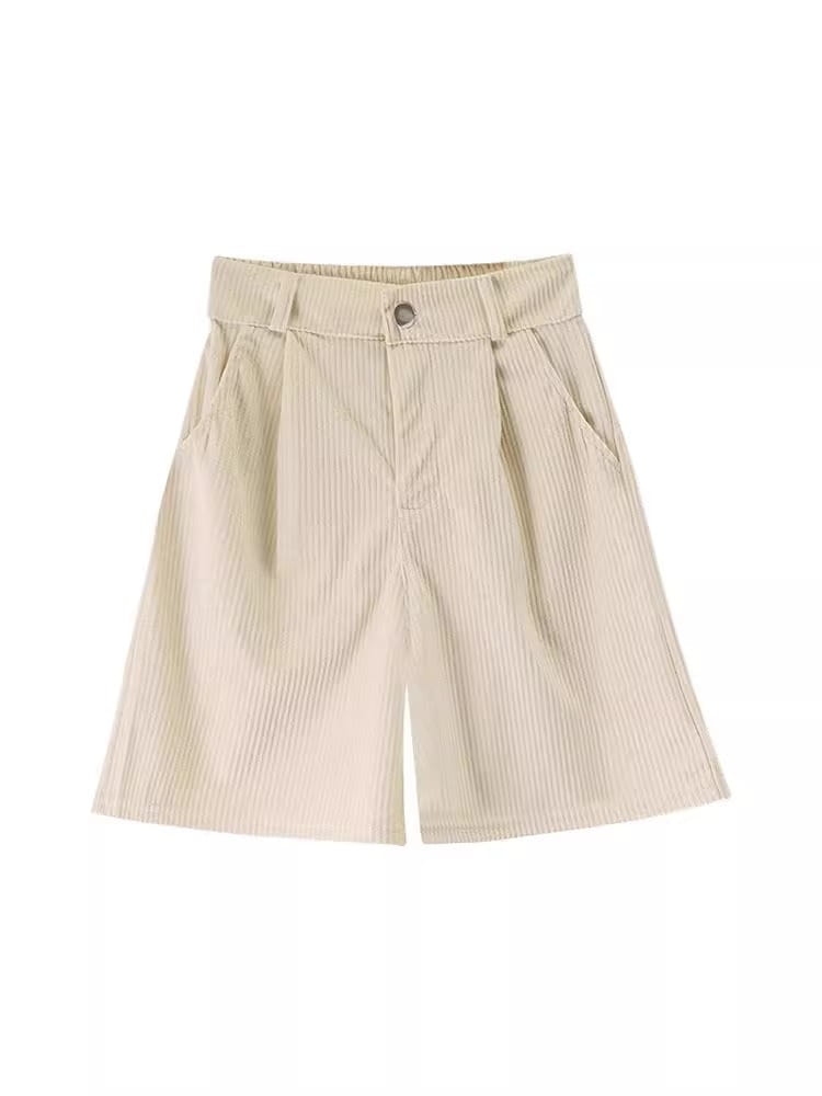 Corduroy Casual Shorts Women’s High Waist Loose