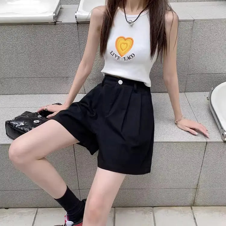 Corduroy Casual Shorts Women’s High Waist Loose