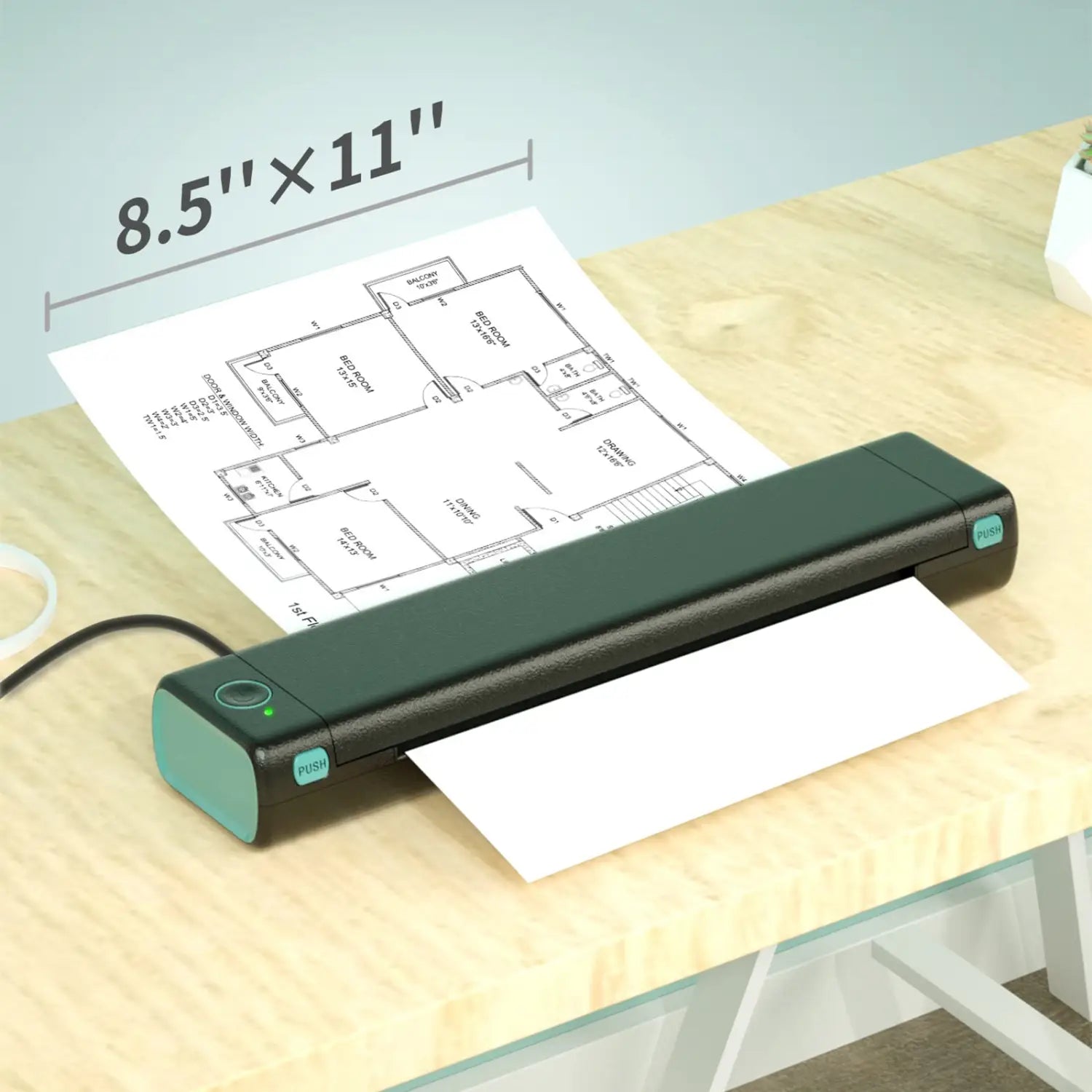 A4 Portable Printers Wireless For Travel Bluetooth Thermal Printer Suitable For Mobile Office,Support Tattoo Paper