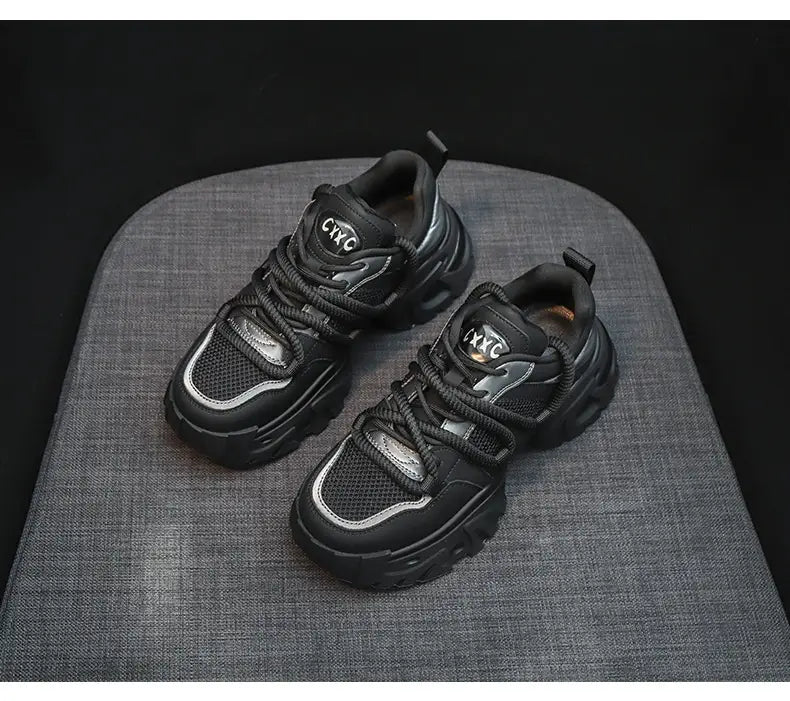 Casual Sneaker Platform Hidden Heel White Shoes