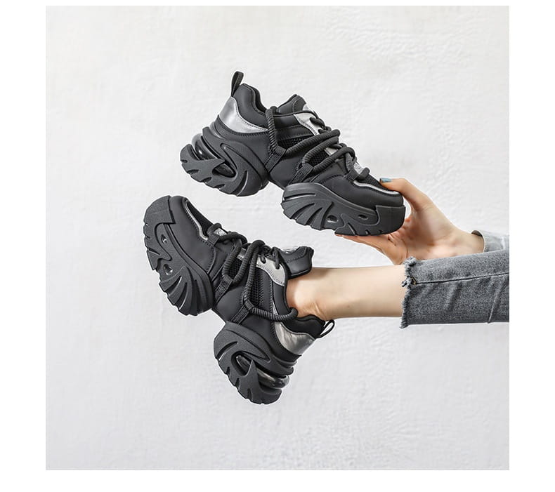 Casual Sneaker Platform Hidden Heel White Shoes