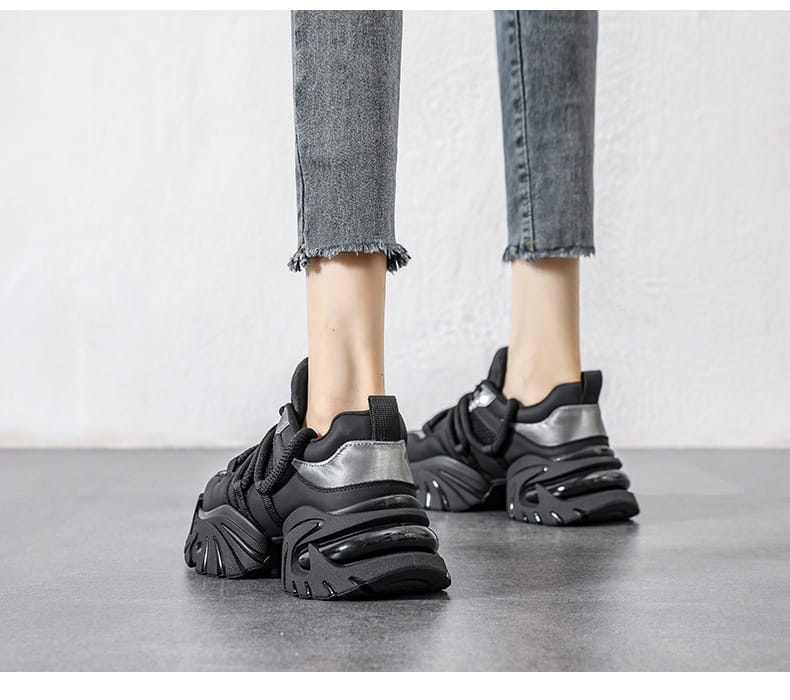 Casual Sneaker Platform Hidden Heel White Shoes