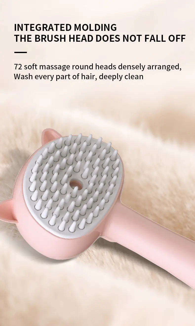 Hair Cleaning Brush With Mist Multifunctional Cat Grooming Brush Rechargeable Self Cleaning Slicker Brush For Pets Dogs