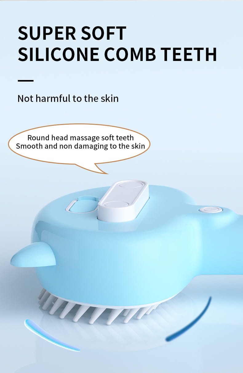 Hair Cleaning Brush With Mist Multifunctional Cat Grooming Brush Rechargeable Self Cleaning Slicker Brush For Pets Dogs