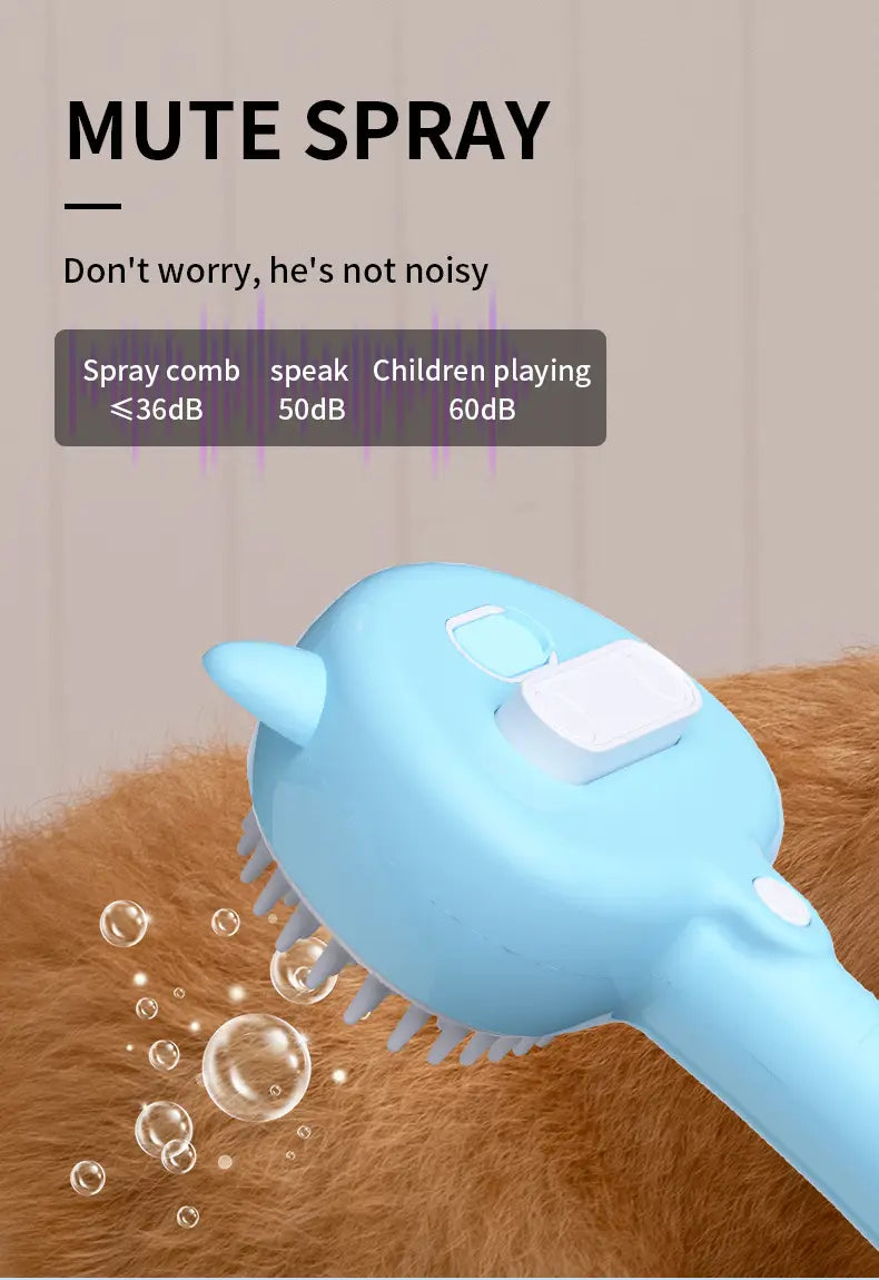 Hair Cleaning Brush With Mist Multifunctional Cat Grooming Brush Rechargeable Self Cleaning Slicker Brush For Pets Dogs