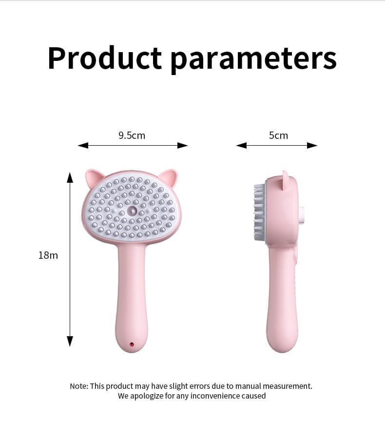 Hair Cleaning Brush With Mist Multifunctional Cat Grooming Brush Rechargeable Self Cleaning Slicker Brush For Pets Dogs