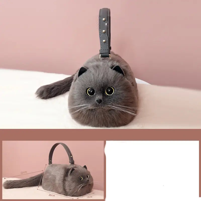 Women’s Cute Handmade Cat Doll Bag