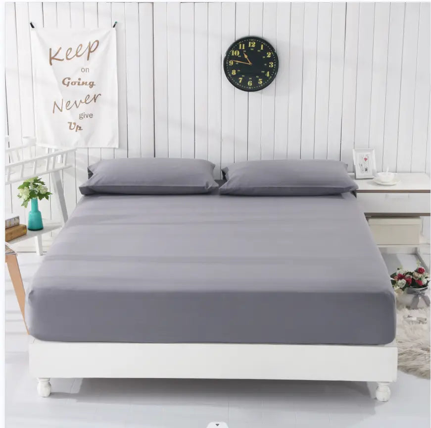Gray bed sheet set from Flat Bed Sheets Are Grounded For Natural Health collection.
