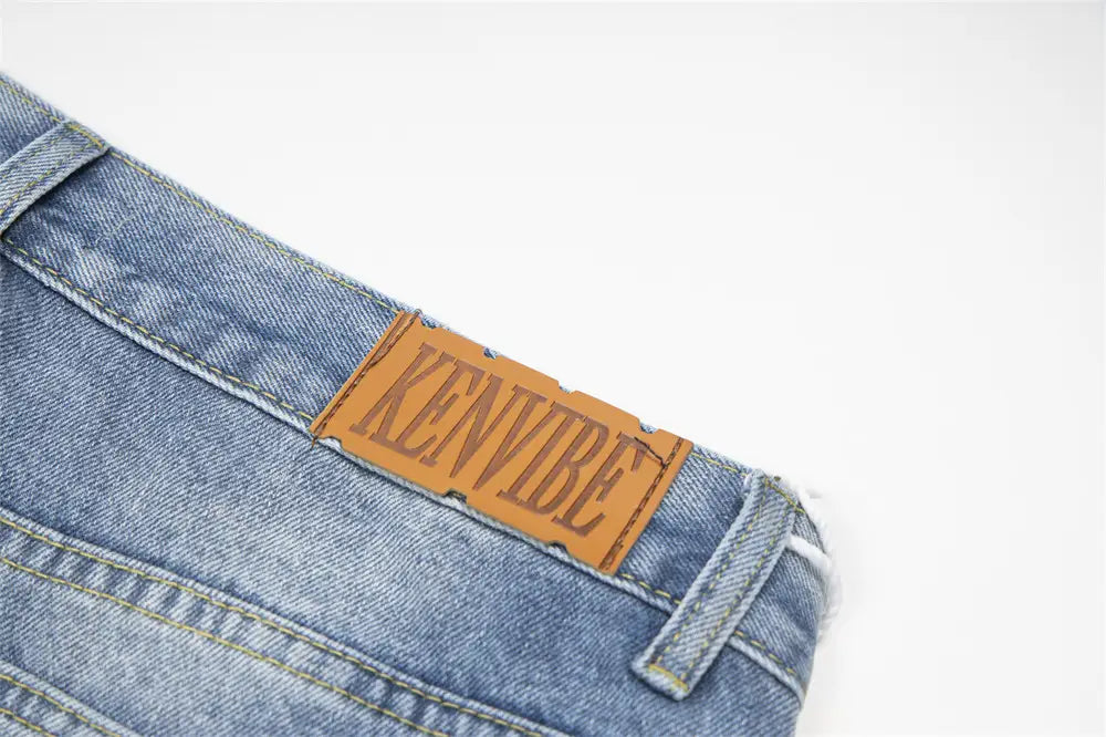 Lightning Embroidered Denim Trousers Men
