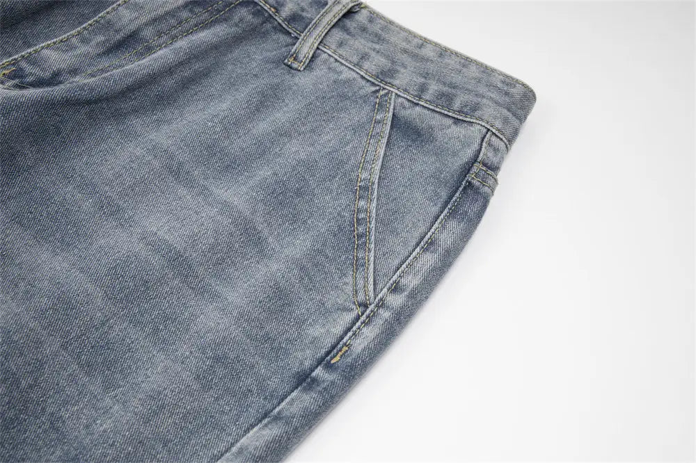 Ripped Denim Trousers For Men And Women