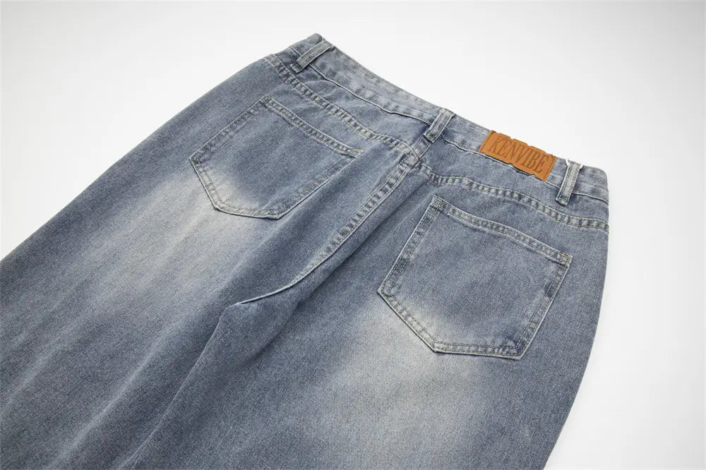 Ripped Denim Trousers For Men And Women