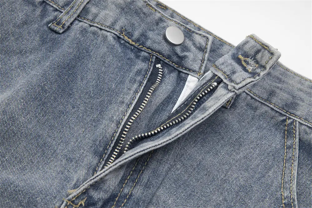 Ripped Denim Trousers For Men And Women
