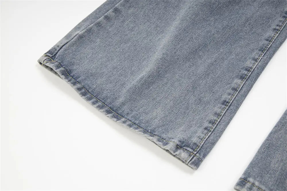 Ripped Denim Trousers For Men And Women