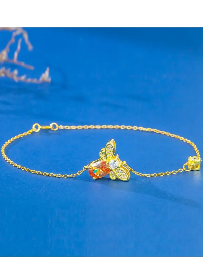 S925 Sterling Silver Bee Necklace Women’s Design Fashion