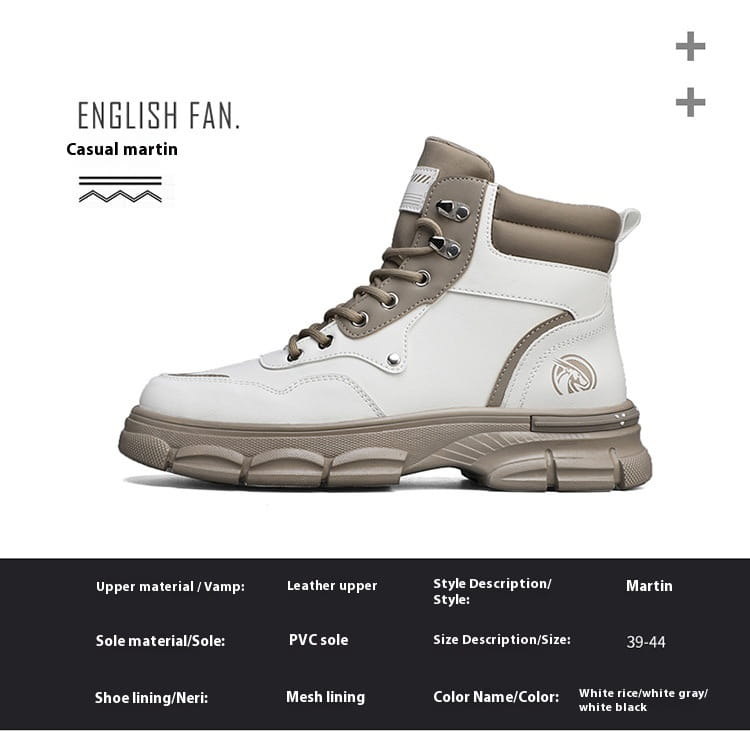 Men’s Casual Trend High Top British Style Martin Boots
