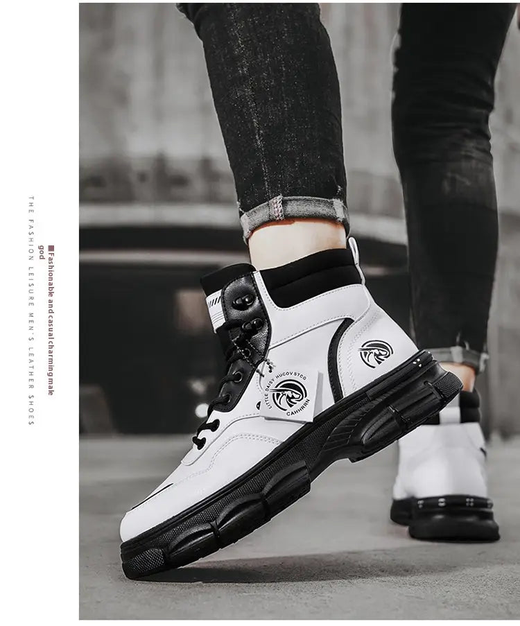 Men’s Casual Trend High Top British Style Martin Boots